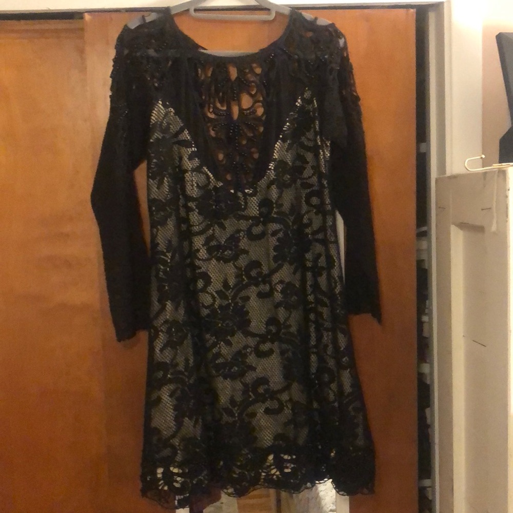 Free people FP one Gemma lace beaded dress